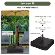 DIY 168 lb Umbrella Weight Sand Bags for 1 7/8" Poles
