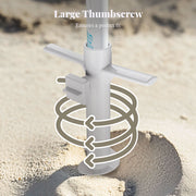 DIY 6 ft 8-Rib Fringe Beach Umbrella Tilt with Sand Auger Anchor
