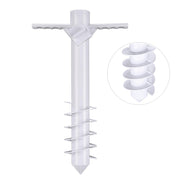 DIY 6 ft 8-Rib Fringe Beach Umbrella Tilt with Sand Auger Anchor