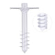 DIY 6 ft 8-Rib Fringe Beach Umbrella Tilt with Sand Auger Anchor