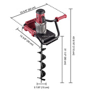 DIY 1500w Electric Post Hole Digger with 6" Fence Post Drill