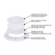 DIY 3W LED Dimmable Ceiling Recessed Lighting