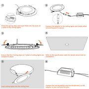 DIY 9 inch Canless Recessed Light 18W 1440LM LED Ceiling Light