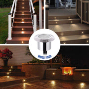 DIY 12V Low Voltage Deck Step Lights - IP67 Waterproof, 10ct