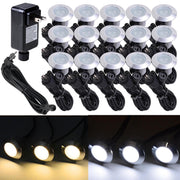 DIY 15x LED Deck Lights with Adapter for Step Stairs