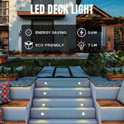 DIY 15x LED Deck Lights with Adapter for Step Stairs