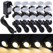 DIY 15x LED Deck Lights with Adapter for Step Stairs