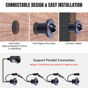 DIY 12V Plug-in Low Voltage LED Step Lights IP67 Outdoor Concrete Light