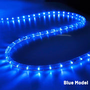 DIY 150ft Waterproof LED Rope Light Blue 120V Plug-in