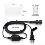 DIY LED Rope Light Power Cord 120V 2 Pin Connector