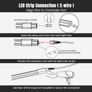 DIY 120V Waterproof LED Neon Rope Light 2700K RF Remote
