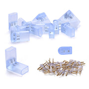 DIY 2-Wire Splice Connector for Neon Lights 14x7mm 10Set/pk