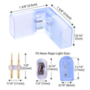 DIY 2-Wire Splice Connector for Neon Lights 14x7mm 10Set/pk