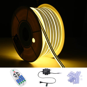 DIY 120V Waterproof LED Neon Rope Light 2700K RF Remote