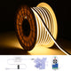 100ft Waterproof LED Neon Rope Light Warm White RF Remote