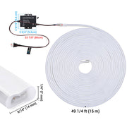 DIY 120V Waterproof LED Neon Rope Light 2700K RF Remote 50ft