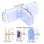 DIY 2-Wire Splice Connector for Neon Lights 14x7mm 10Set/pk