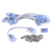 DIY 4-Wire Splice Connector for Neon Lights Multi-Color 18x8mm 10Set/pk
