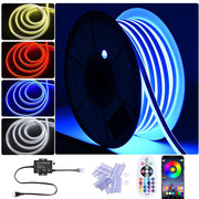 DIY 150ft Waterproof LED Neon Rope Light Multi-Color(16) App RF Remote