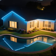 DIY Hardwire 120V Waterproof LED Neon Rope Light RGBW App RF Remote