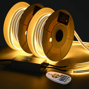 DIY 120V Waterproof LED Neon Rope Light 2700K RF Remote