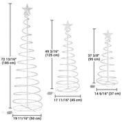 DIY Spiral Christmas Tree Set Battery Powered-6ft 4ft 3ft included