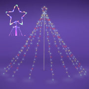 DIY 12ft Outdoor Christmas Tree Light with Pole & Star