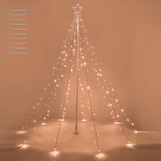 DIY Christmas Tree String Light with Pole & Star