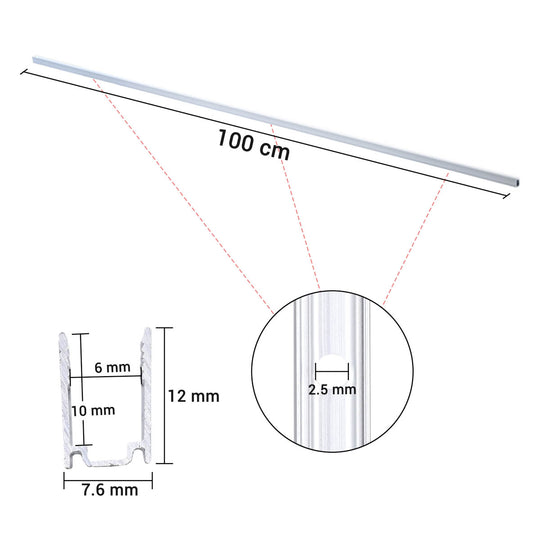 DIY Aluminum U Channel 6x10mm for 2700K LED Neon Rope Light