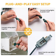 DIY 110V 5mm Light Strand LED String Light Commercial Grade(4x50ft)
