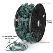 DIY Outdoor C9 Christmas Light Stringer with E17 Sockets 120V SPT-1W