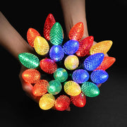 DIY Faceted C9 Replacement Christmas Light Bulbs E17 Base 25ct/pk