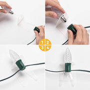 DIY C7 C9 Christmas Light Clips, Stakes, End Caps 100ct/pk