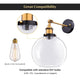 DIY Vintage Wall Lamp Glass Globe Shade 8 in