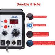 DIY 878D 2in1 Hot Air & Iron Desoldering Soldering Station