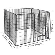 DIY 48" Tall Metal Dog Playpen Fence for Outdoor, Indoor, Camping