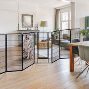 DIY 48" Tall Metal Dog Playpen Fence for Outdoor, Indoor, Camping