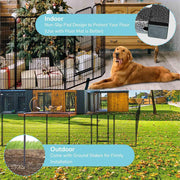DIY 48" Tall Metal Dog Playpen Fence for Outdoor, Indoor, Camping