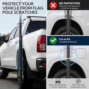 DIY 6.5ft Pole Scratch Guard Fender Protector for Tire Base