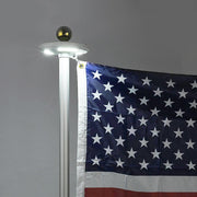 DIY 30 ft Lighted Flag Pole for House with Solar Light on Top