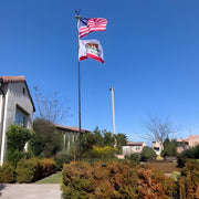 DIY Aluminum Telescoping Flagpole Kit with US Flag(20/25/30FT Options)