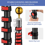 DIY Aluminum Telescoping Flagpole Kit with US Flag(20/25/30FT Options)