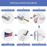 DIY Tailgating Lighted Flagpole for Outdoor Camping