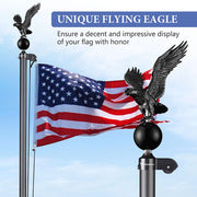 DIY 20 ft Aluminum Sectional Flag Pole Kit Luxury Eagle