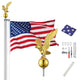 DIY 20 ft Aluminum Sectional Flag Pole Kit Luxury Eagle