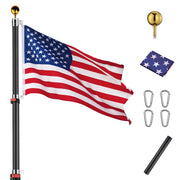 DIY 30 ft Aluminum Telescoping Flagpole Kit with US Flag