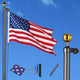 DIY 30 ft Aluminum Sectional Flagpole Kit with American Flag