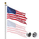 DIY 30 ft Aluminum Sectional Flagpole Kit with American Flag