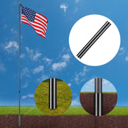 DIY 30 ft Aluminum Sectional Flagpole Kit with American Flag