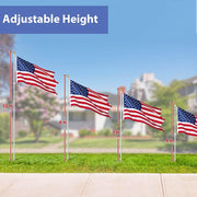 DIY 10ft Residential Flagpole Kit Sectional Aluminum Pole